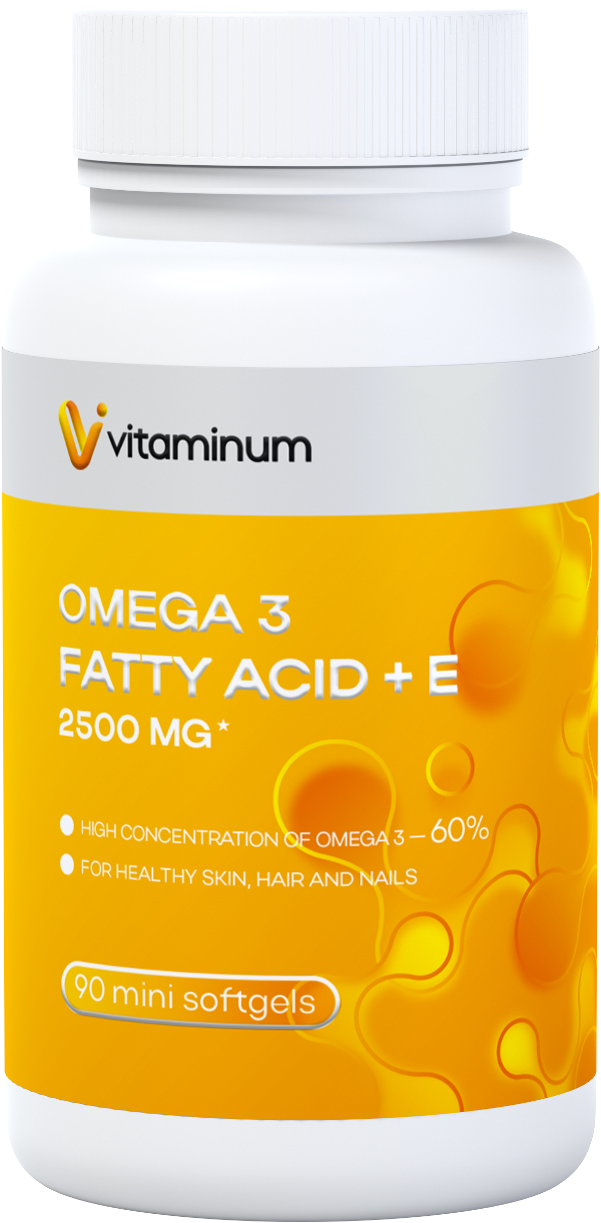  Vitaminum ОМЕГА 3 60% + витамин Е (2500 MG*) 90 капсул 700 мг   в Новом Уренгое